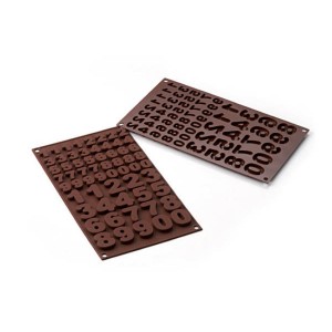 SILIKOMART STAMPO SILICONE EASYCHOC CHOCO 123 CIOCCOLATINI NUMERI SF 174